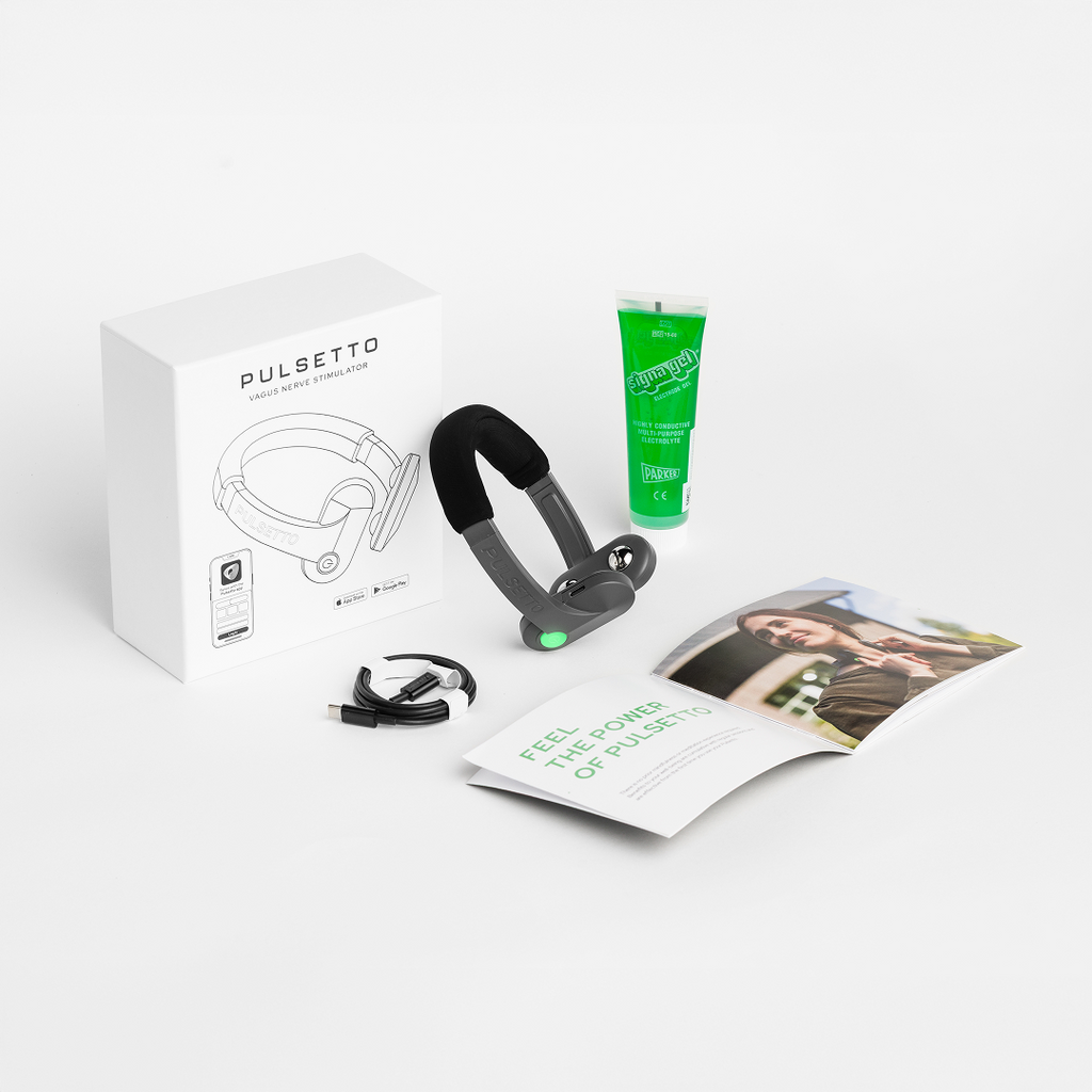 Pulsetto vagus nerve stimulation device.